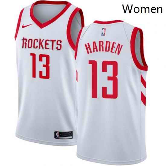 Womens Nike Houston Rockets 13 James Harden Swingman White Home NBA Jersey Association Edition